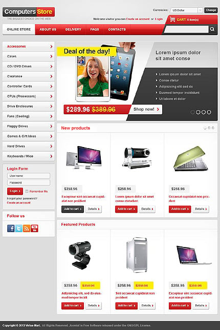 VirtueMart Main Page