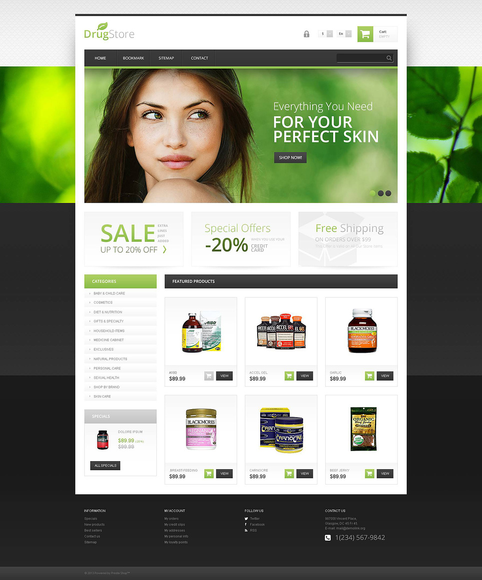 Drug Store Responsive PrestaShop Theme