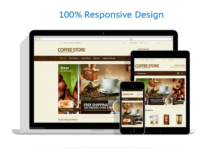 Responsive Coffee Store PrestaShop Theme