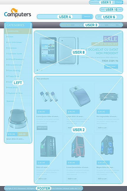 VirtueMart Modules Positions