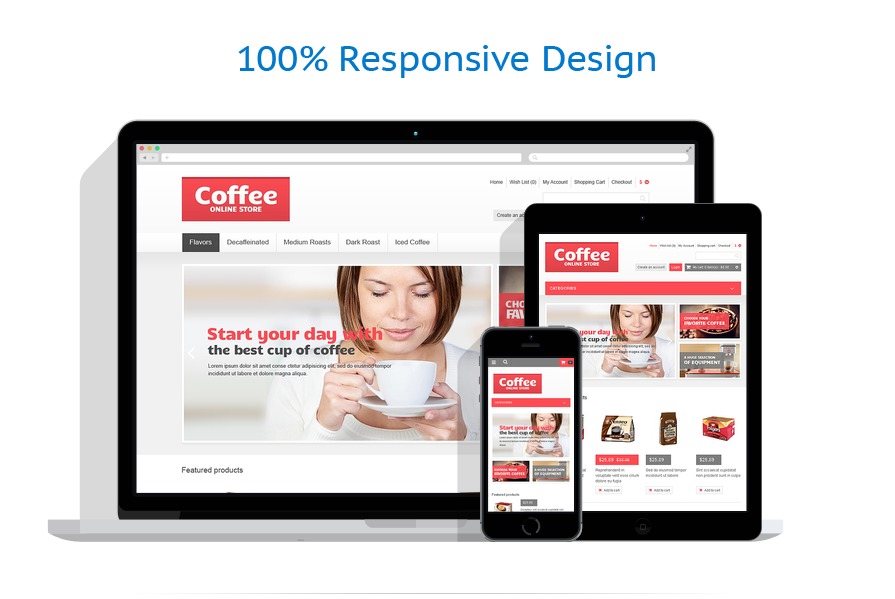 Responsive Coffee Store OpenCart Template