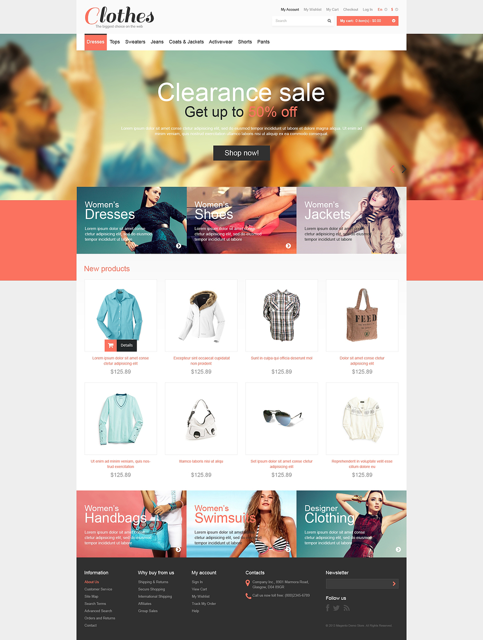 Demo clothing store website