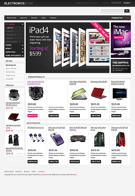 VirtueMart Main Page