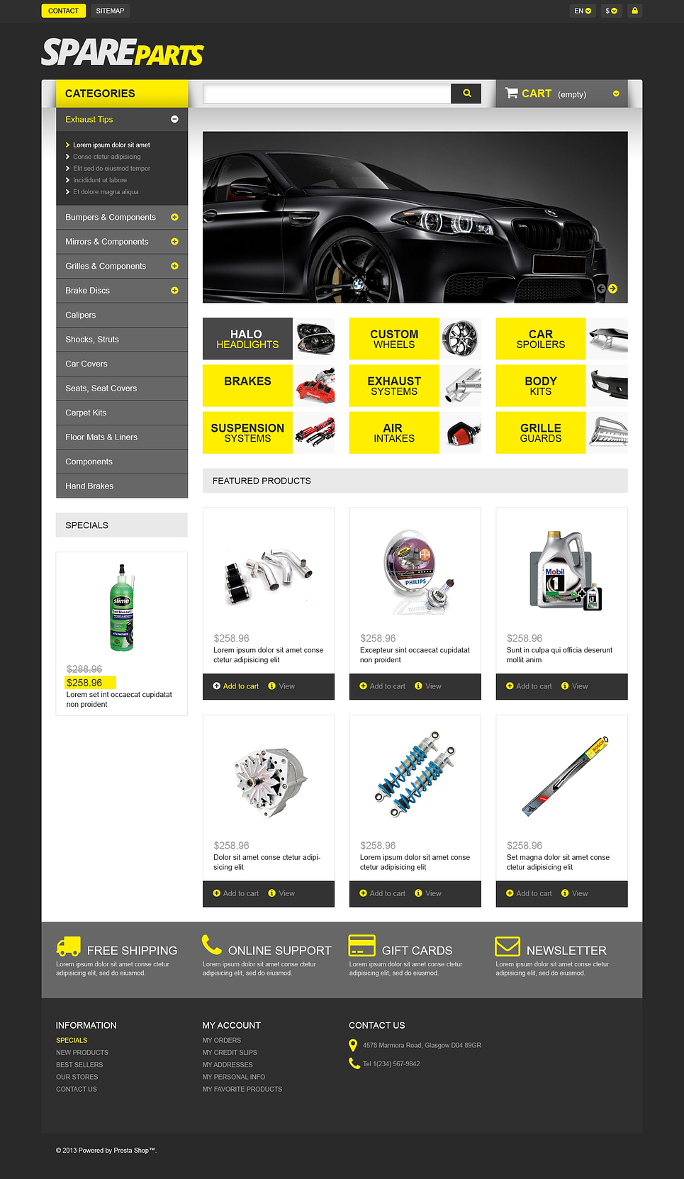 Spares for Speed PrestaShop Theme