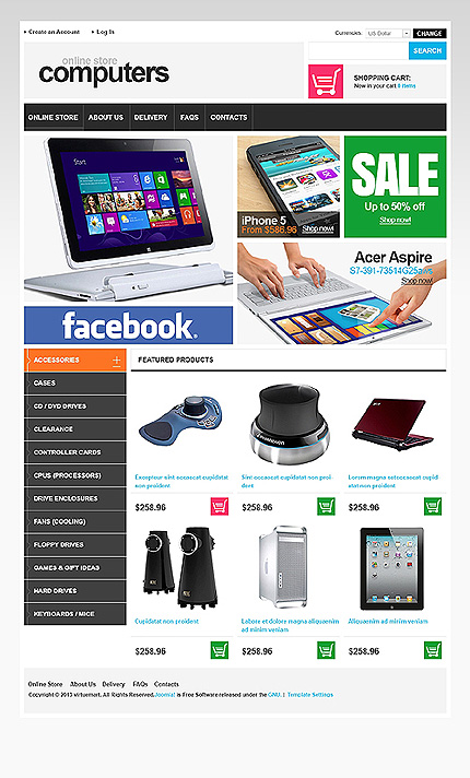 VirtueMart Main Page