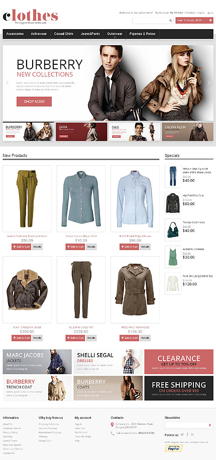 Magento Main Page  preview