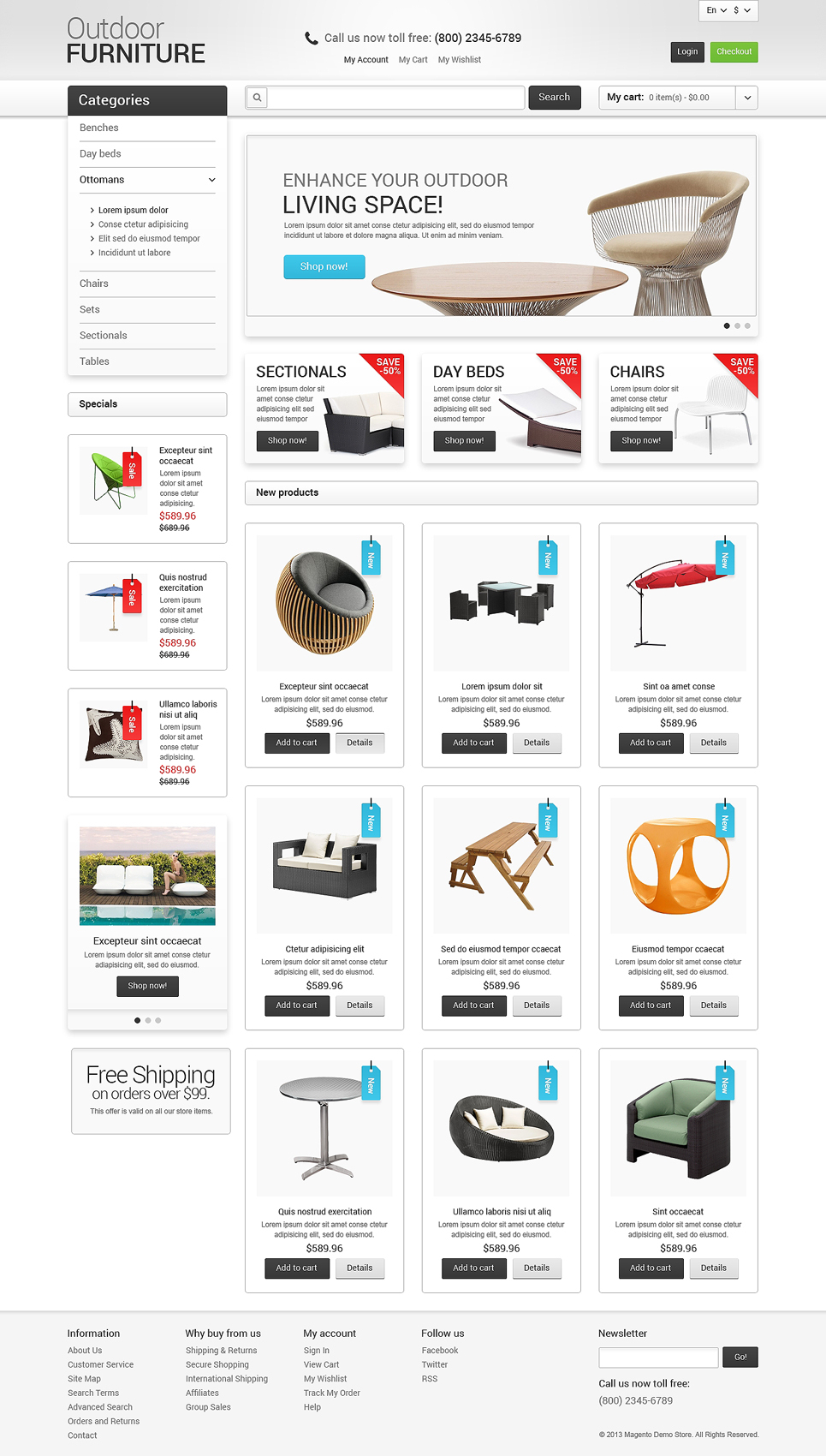 Furniture for Your Garden Magento Theme