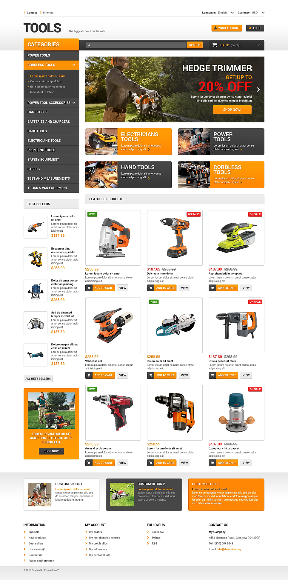 Quality Tools PrestaShop Theme