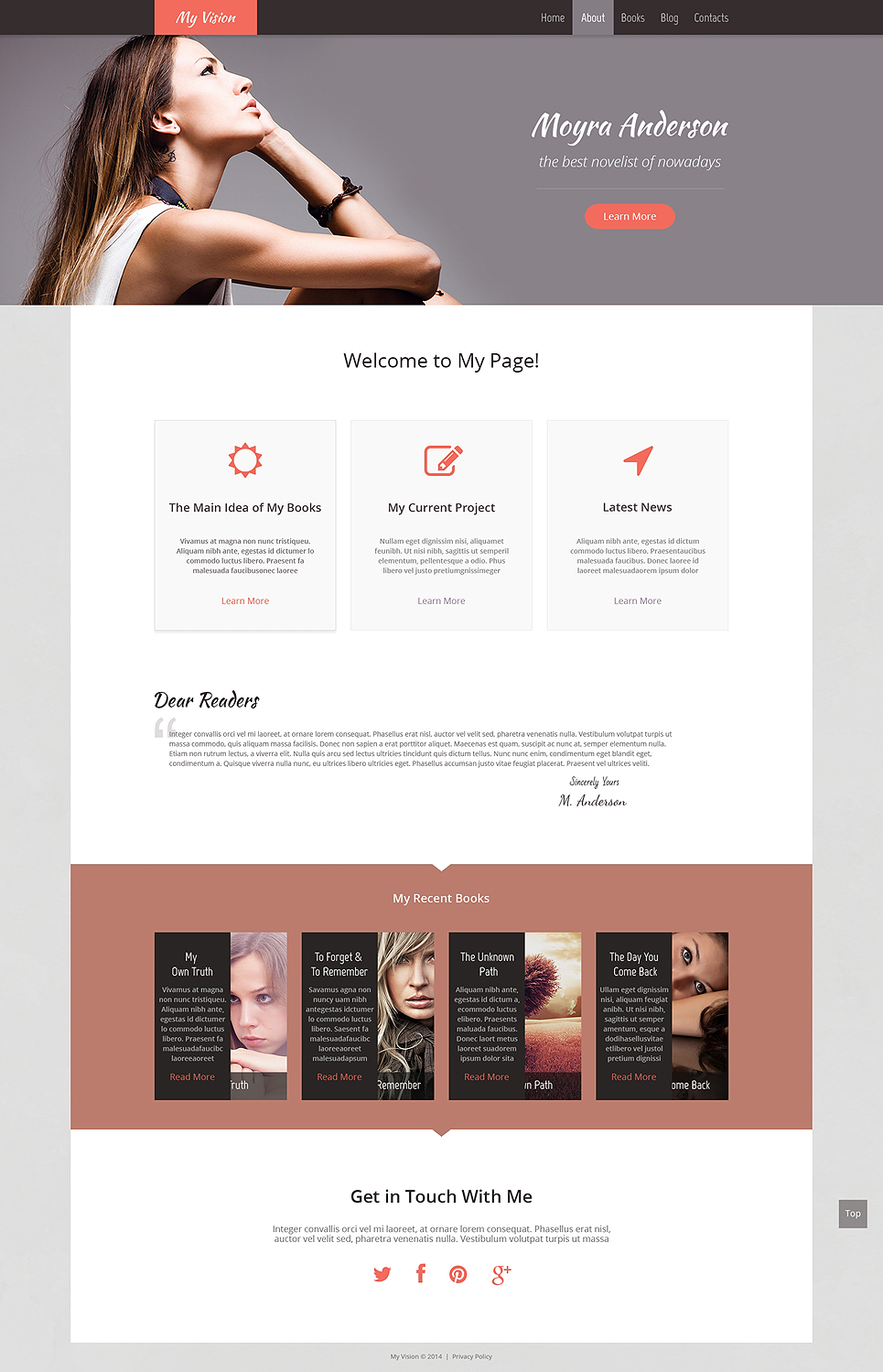 Personal Page Responsive WordPress Theme