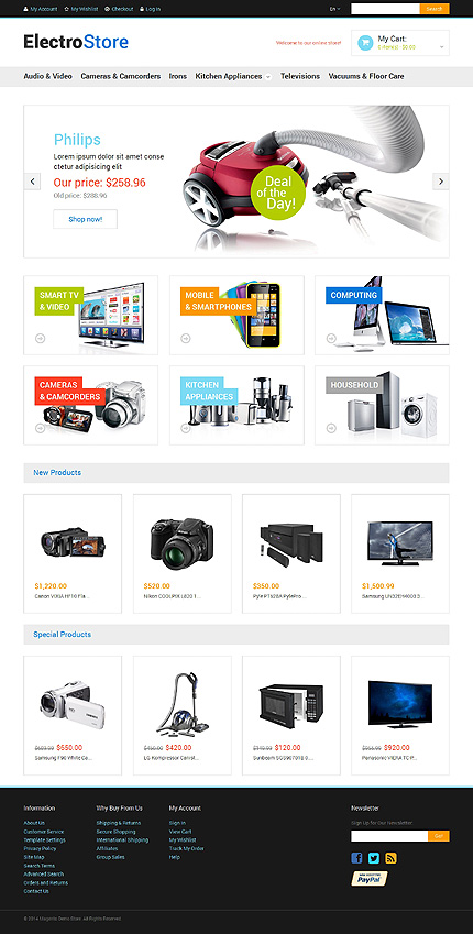 Magento Main Page  preview