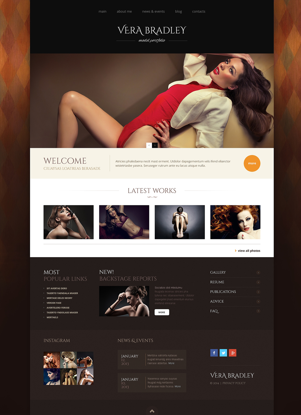 Model Agency WordPress Theme