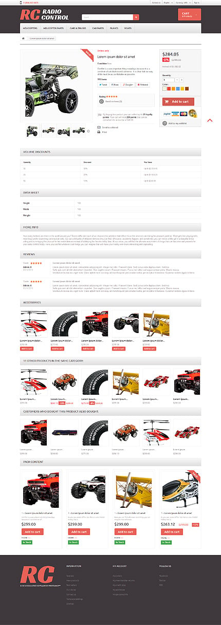 Prestashop Products Page Screenshot