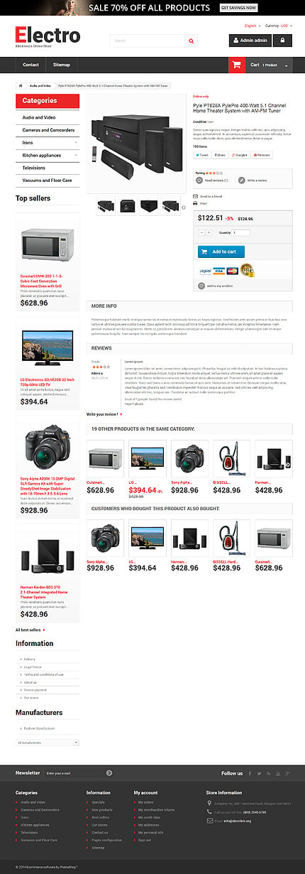 Prestashop Products Page Screenshot