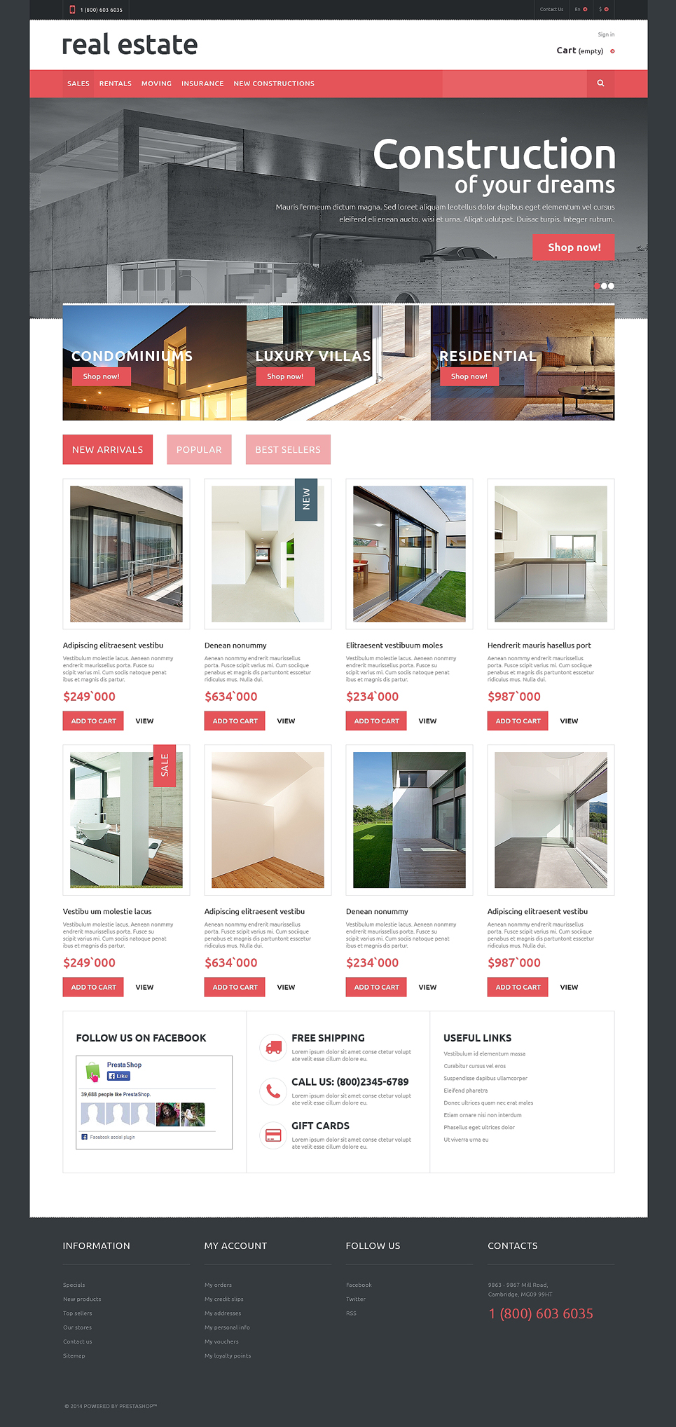 Real Estate PrestaShop Theme