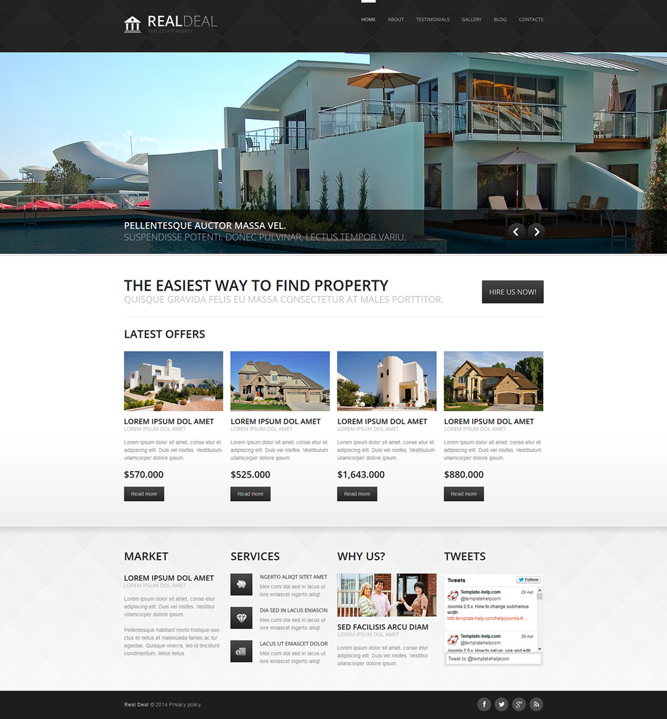 Real Estate Agency Responsive Joomla Template