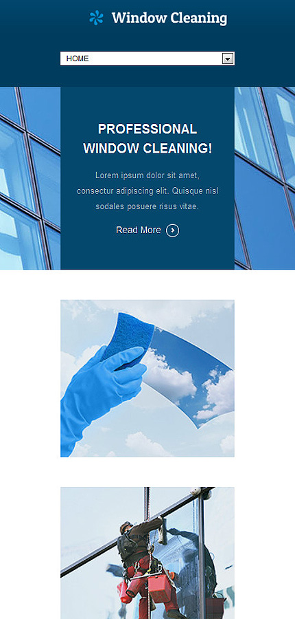 Window Cleaning Responsive Website Template #49561