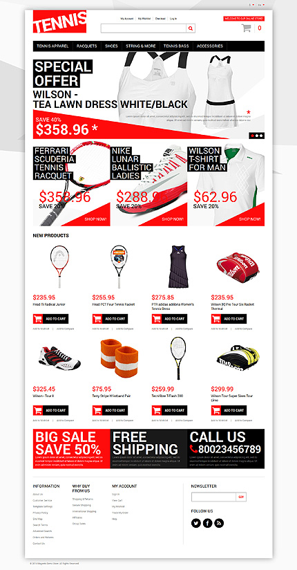 Magento Main Page  preview