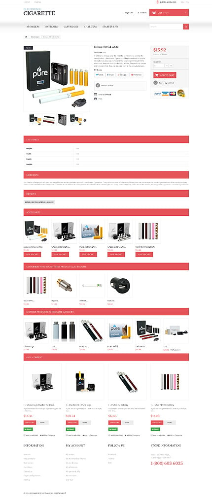 Prestashop Products Page Screenshot