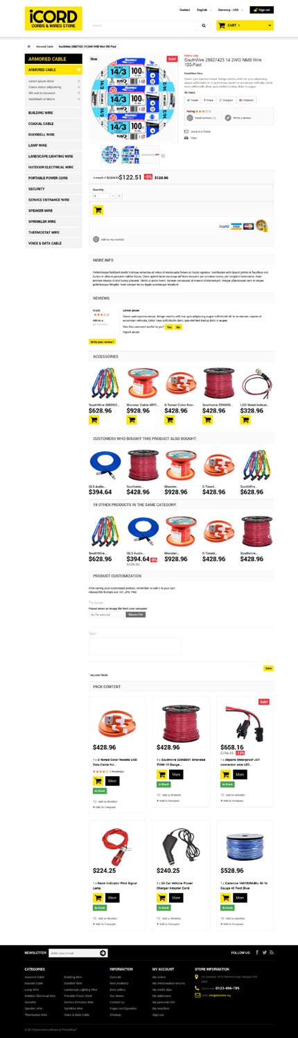 Prestashop Products Page Screenshot