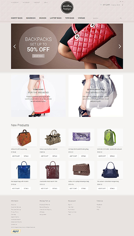 Magento Main Page  preview