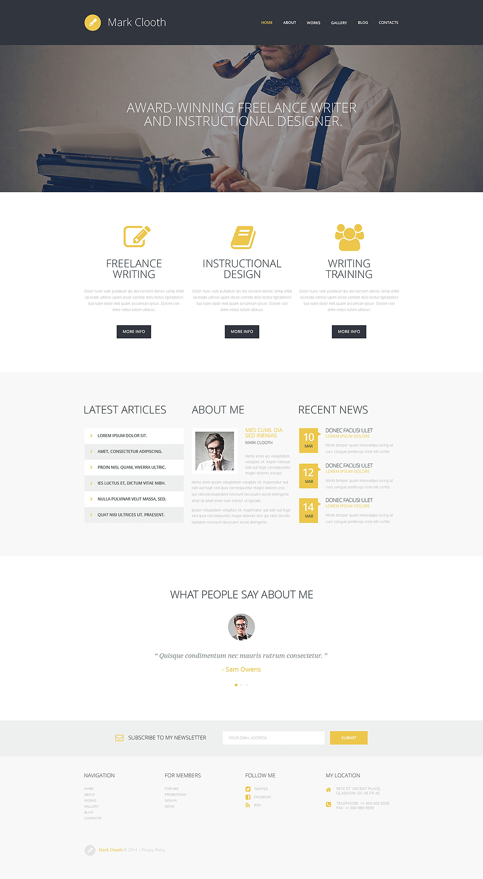 Online Presence of Freelancers WordPress Theme