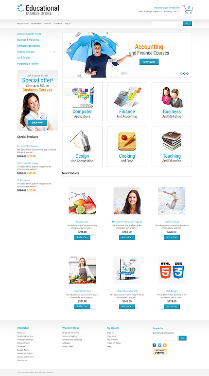 Magento Main Page  preview