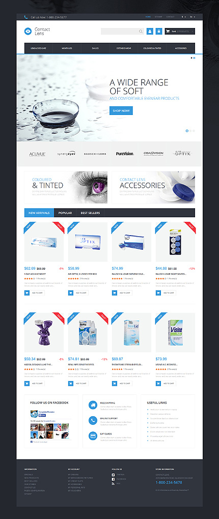 PrestaShop Main Page Screenshot