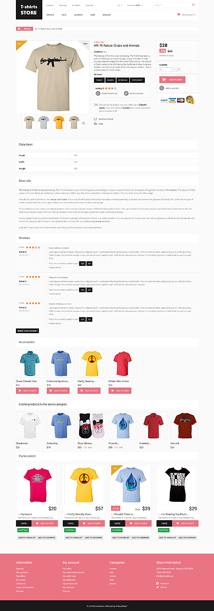 Prestashop Products Page Screenshot