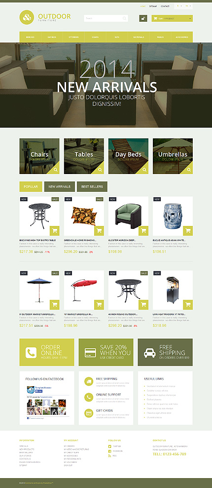 PrestaShop Main Page Screenshot