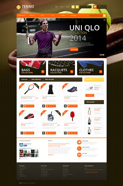 PrestaShop Main Page Screenshot