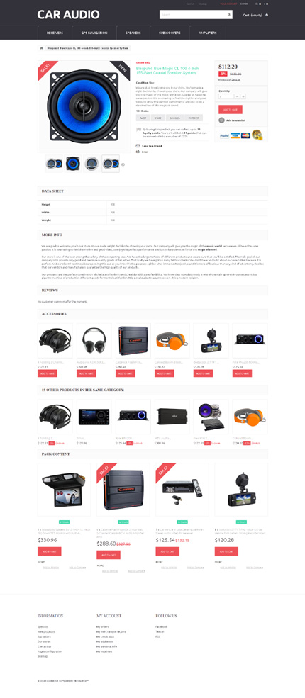 Prestashop Products Page Screenshot