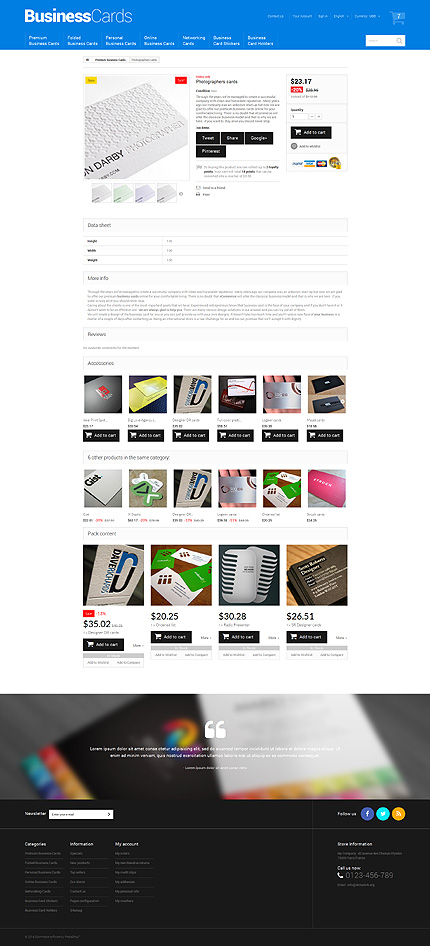 Prestashop Products Page Screenshot