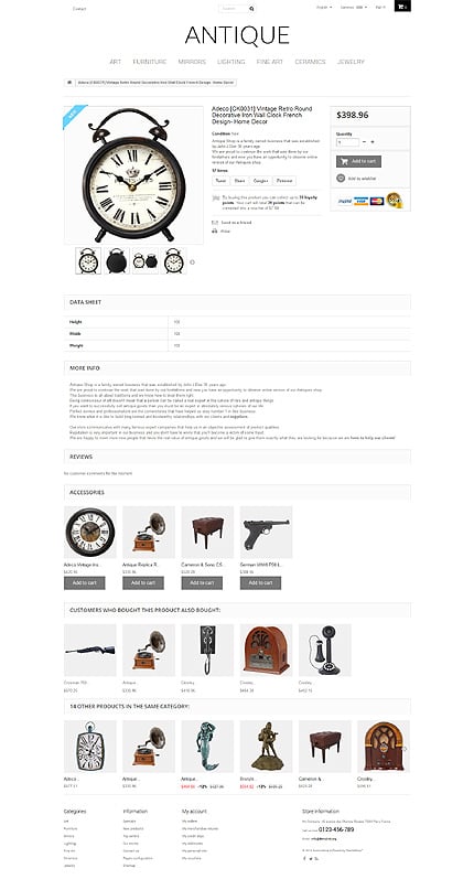 Prestashop Products Page Screenshot