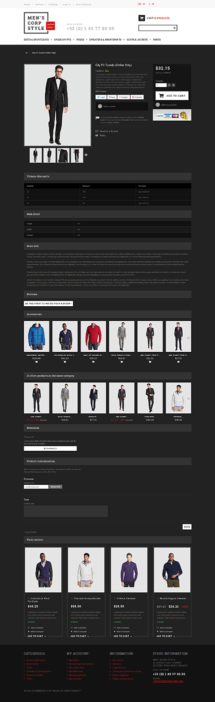 Prestashop Products Page Screenshot