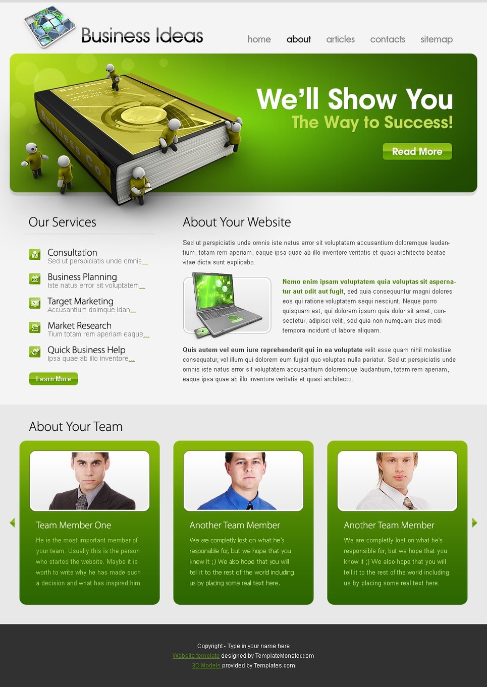 Php Website Template Free