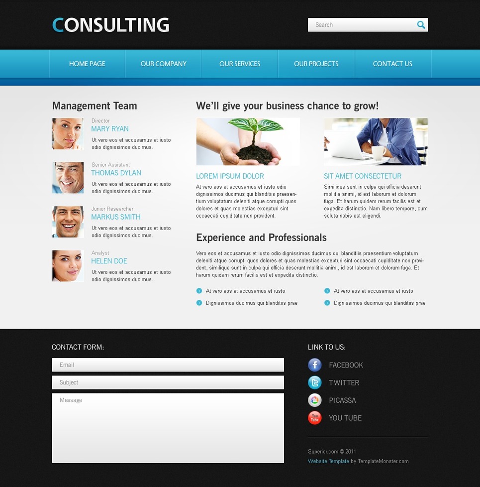 Free Consulting Website Template