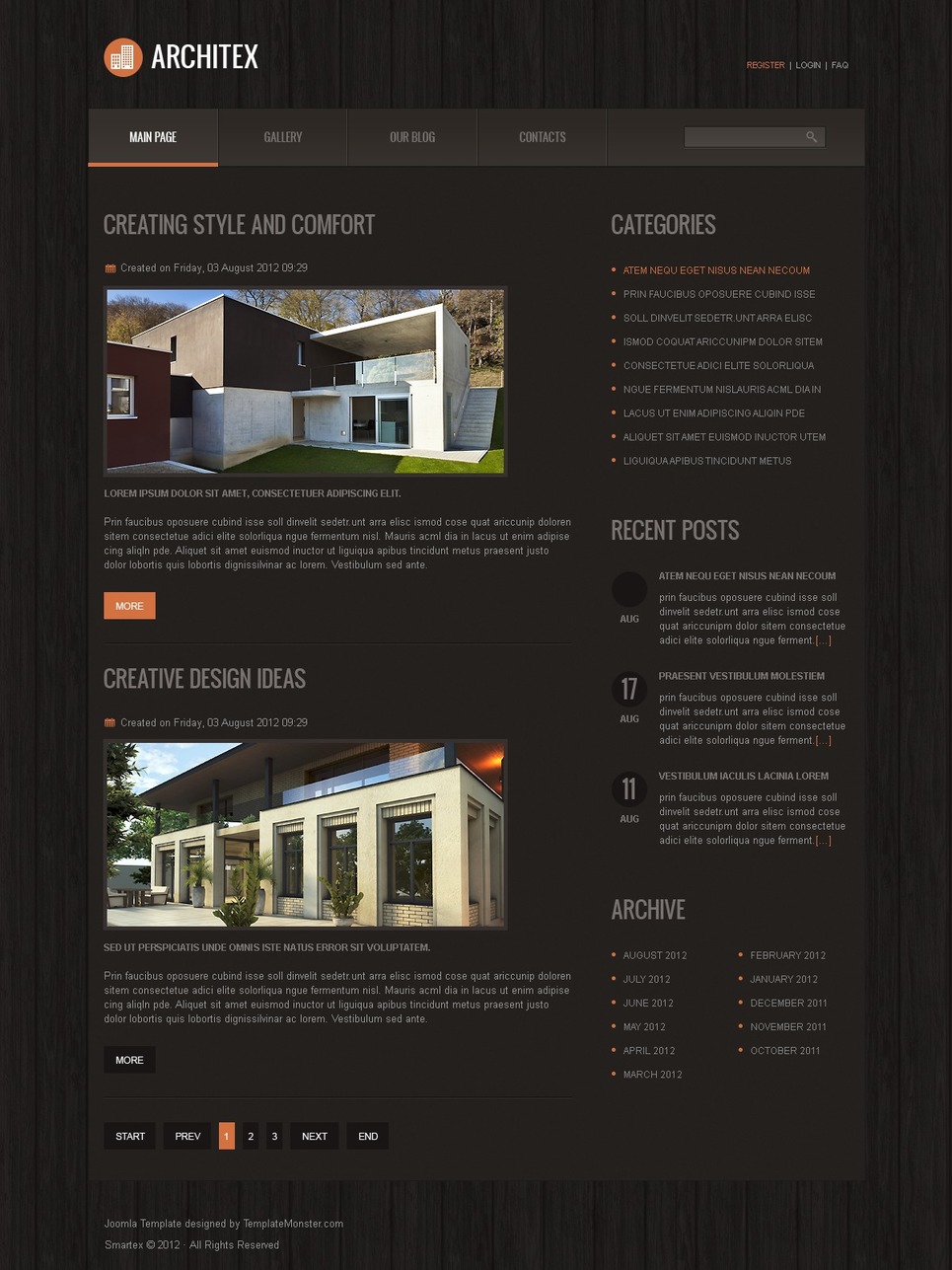 Free Joomla Architecture Template
