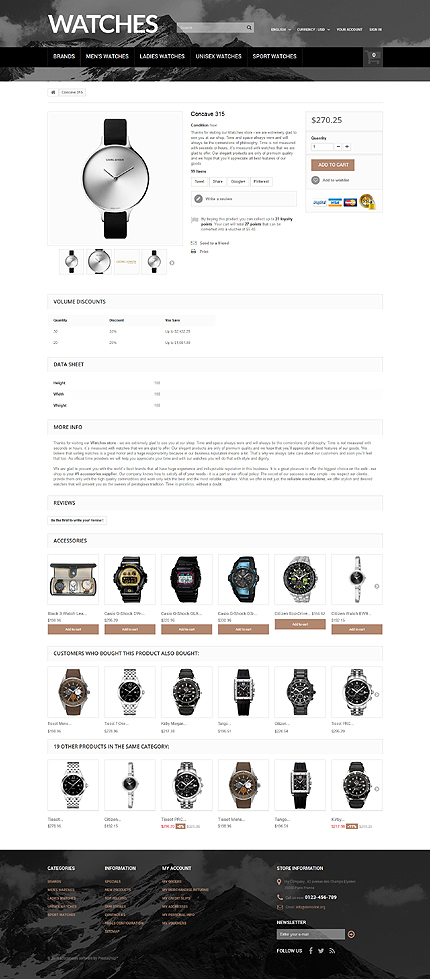 Prestashop Products Page Screenshot