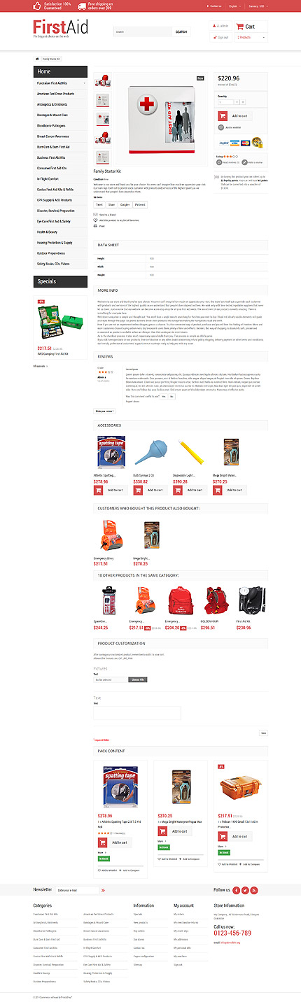 Prestashop Products Page Screenshot