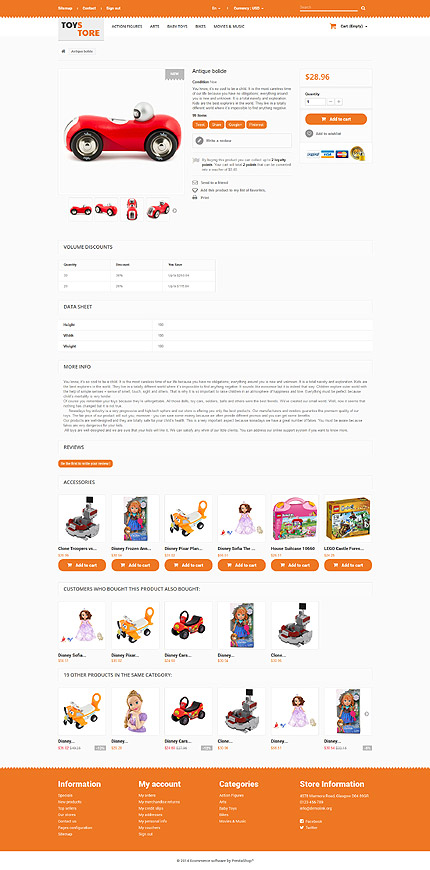 Prestashop Products Page Screenshot