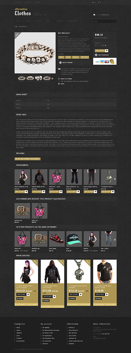 Prestashop Products Page Screenshot