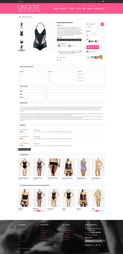 Prestashop Products Page Screenshot