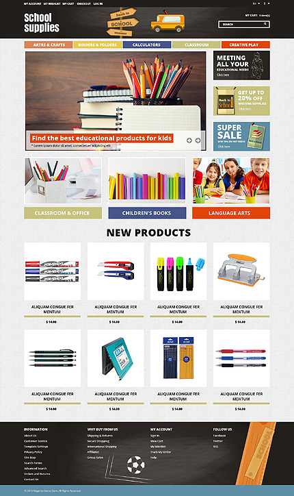 Magento Main Page  preview