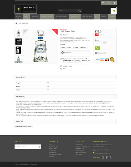 Prestashop Products Page Screenshot