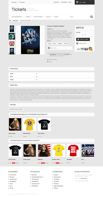 Prestashop Products Page Screenshot