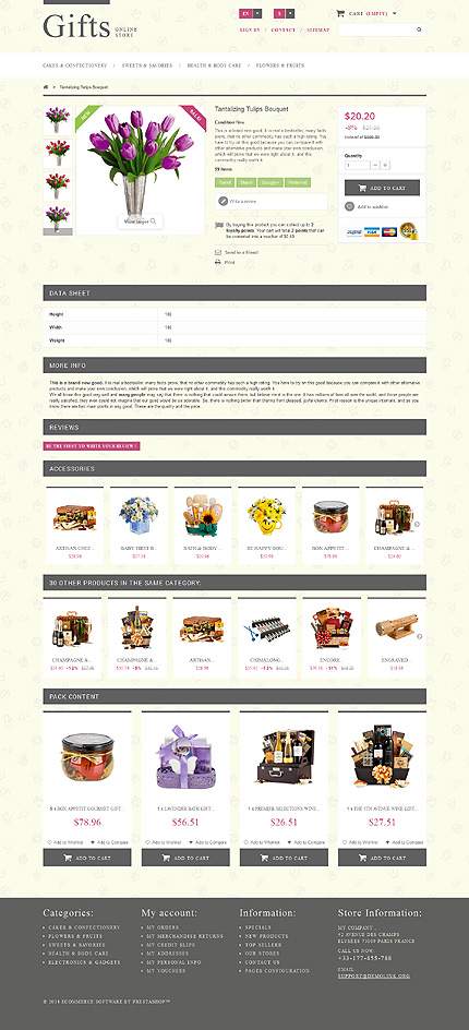 Prestashop Products Page Screenshot