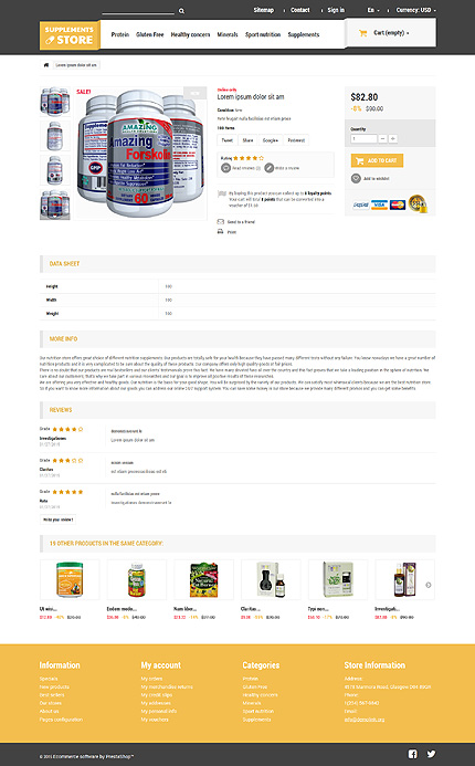 Prestashop Products Page Screenshot