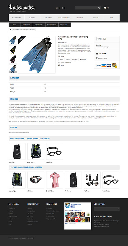 Prestashop Products Page Screenshot