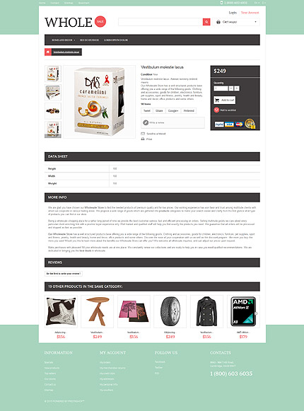 Prestashop Products Page Screenshot