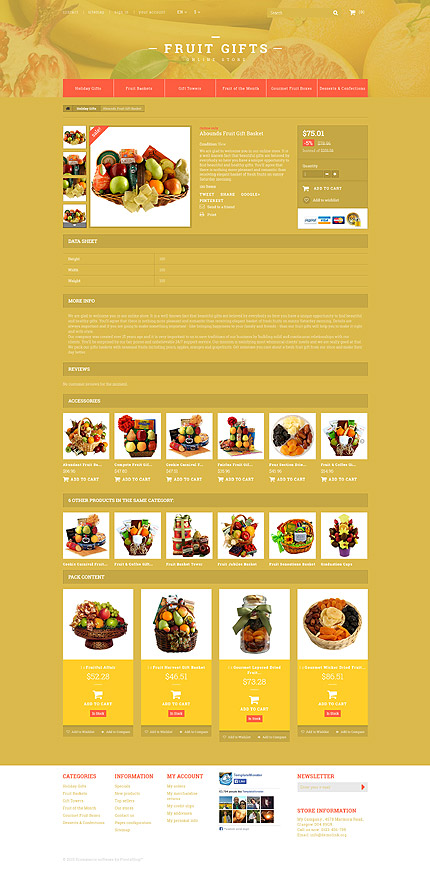 Prestashop Products Page Screenshot